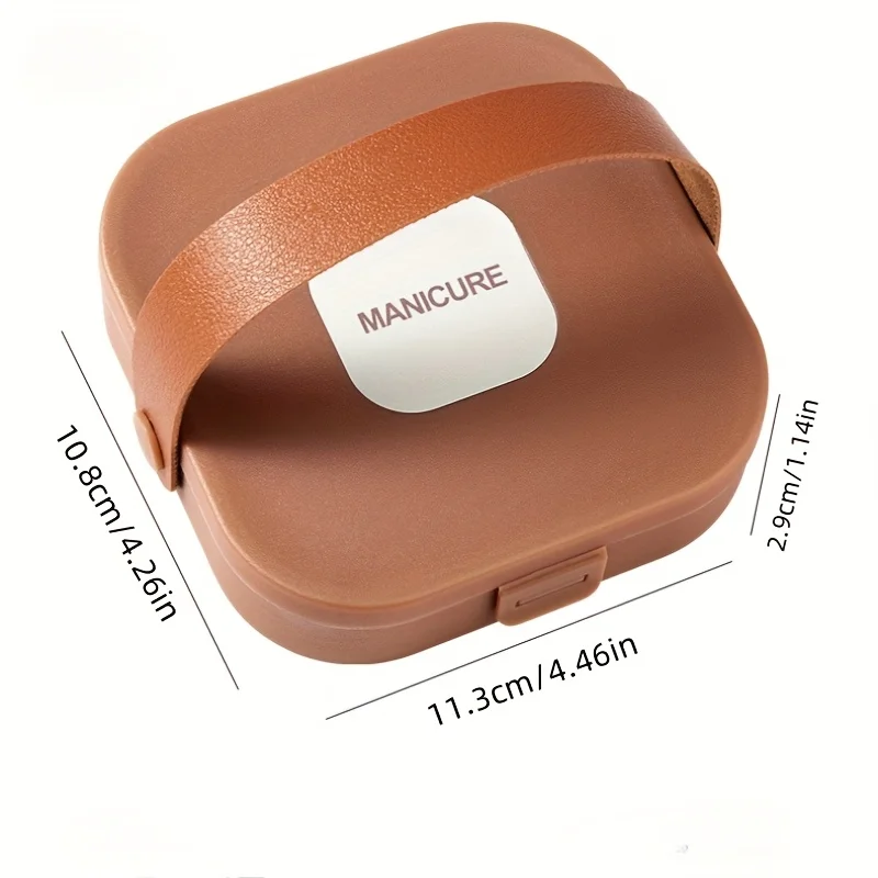 Conjunto de cuidados com as unhas, 8 peças, uso doméstico, caixa de transporte, cortador de unhas à prova de respingos, pinças de cutícula de alta qualidade, kit de ferramentas especializadas