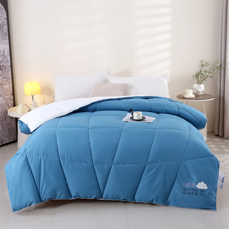

Drop Shipping AB Side Lightweight Comforter Deep Sleeping Quilt For Home Hotel All Season Warm Down Like Polyester Filling Duvet