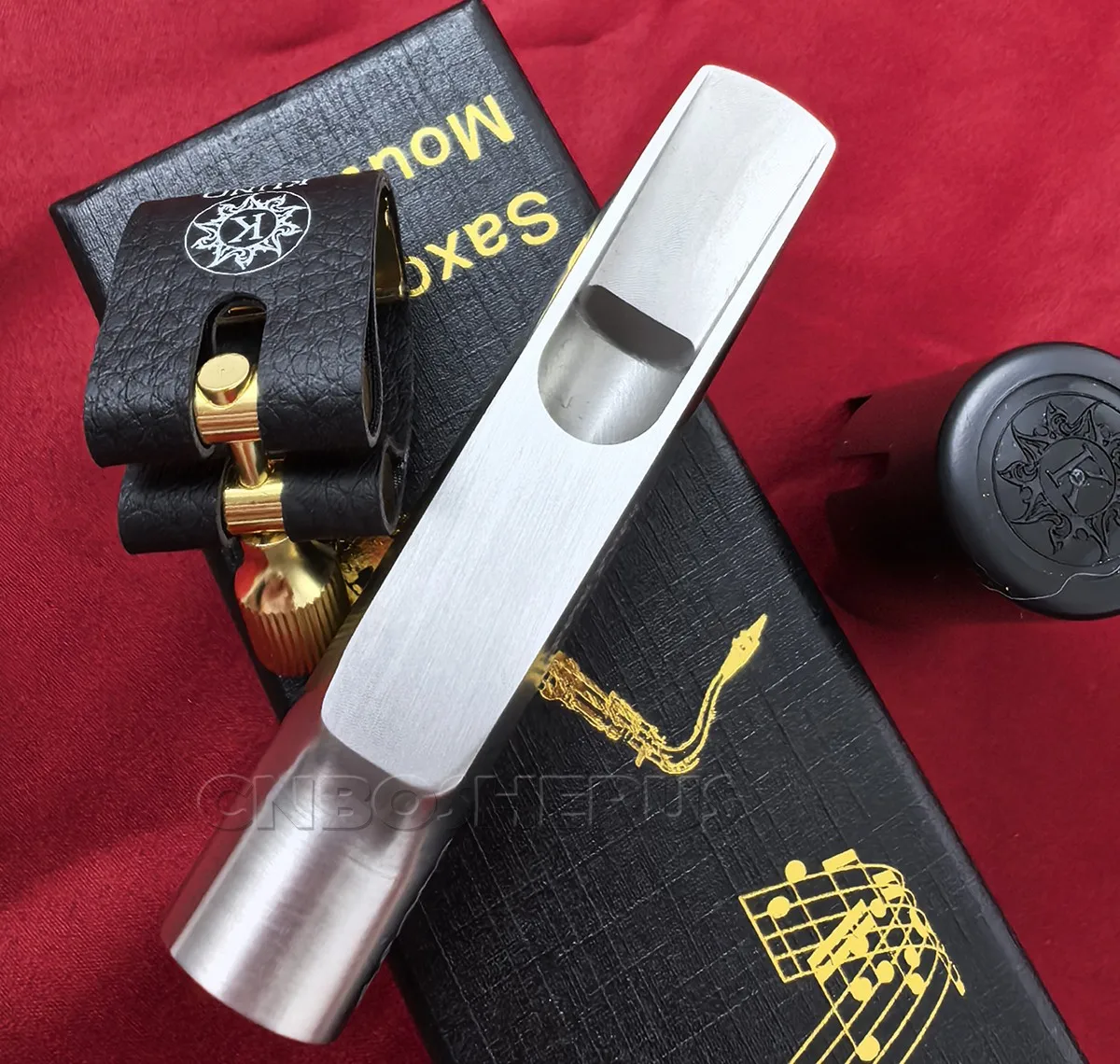Performance customized Stainless steel Alto Saxophone Mouthpiece Ligature & Cap 7#
