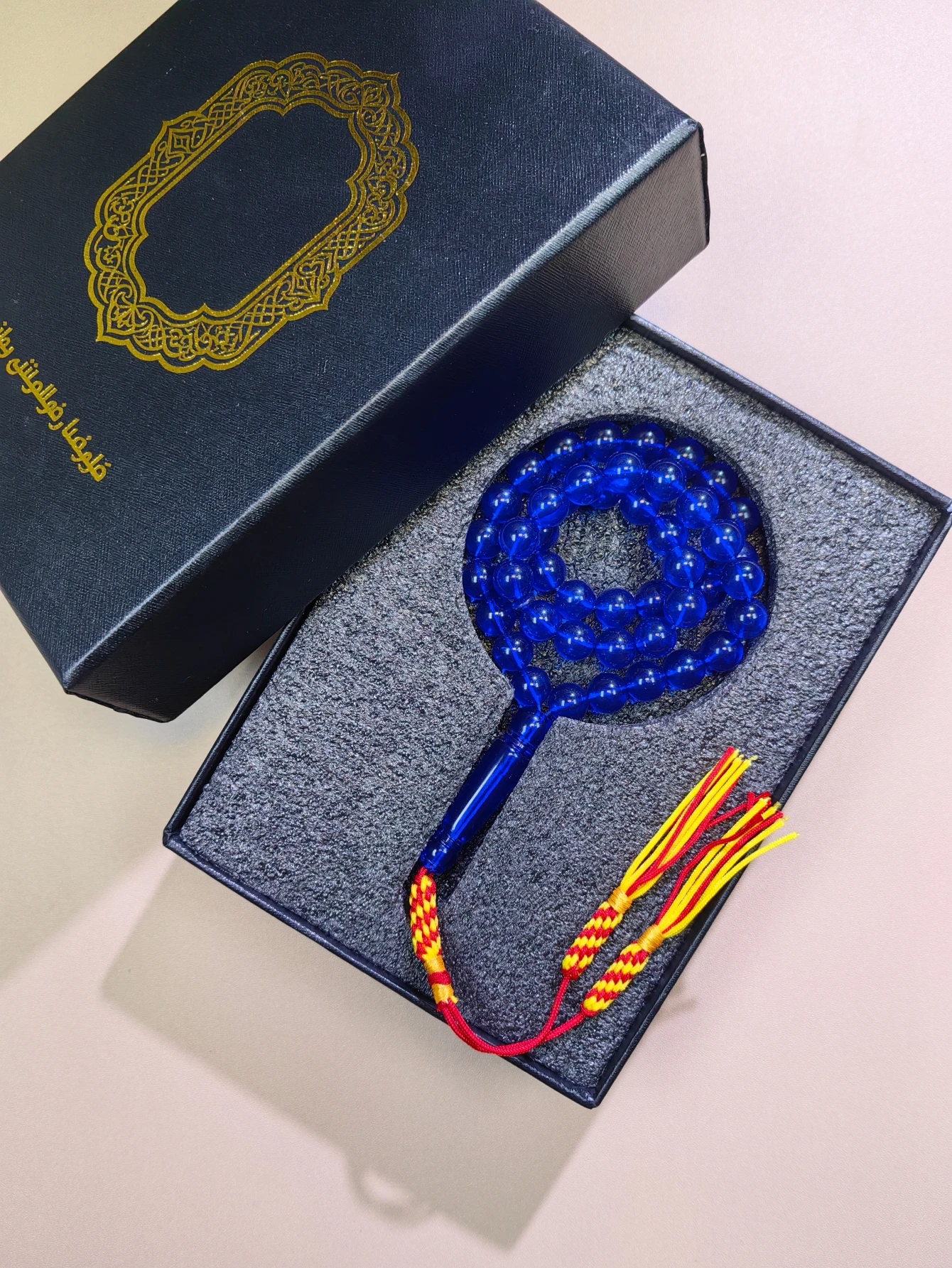 Handmade 45 Beads Islamic Tasbih Prayer Beads with Tassel, Unisex Religious Rosary Accessories, Exquisite Gift Box Packed, Ideal