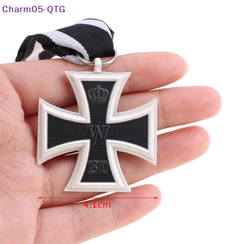 NEW 1Pc Germany Cross Medal 1813 1870 Year Iron Cross Medal Badge Pin With Ribbon