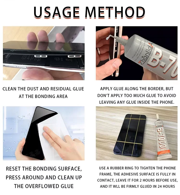 110 مللي B7000 الغراء شاشة الهاتف المحمول Superglue لاصق الهاتف غراء الزجاج إصلاح نقطة الماس مجوهرات لتقوم بها بنفسك أدوات الغراء