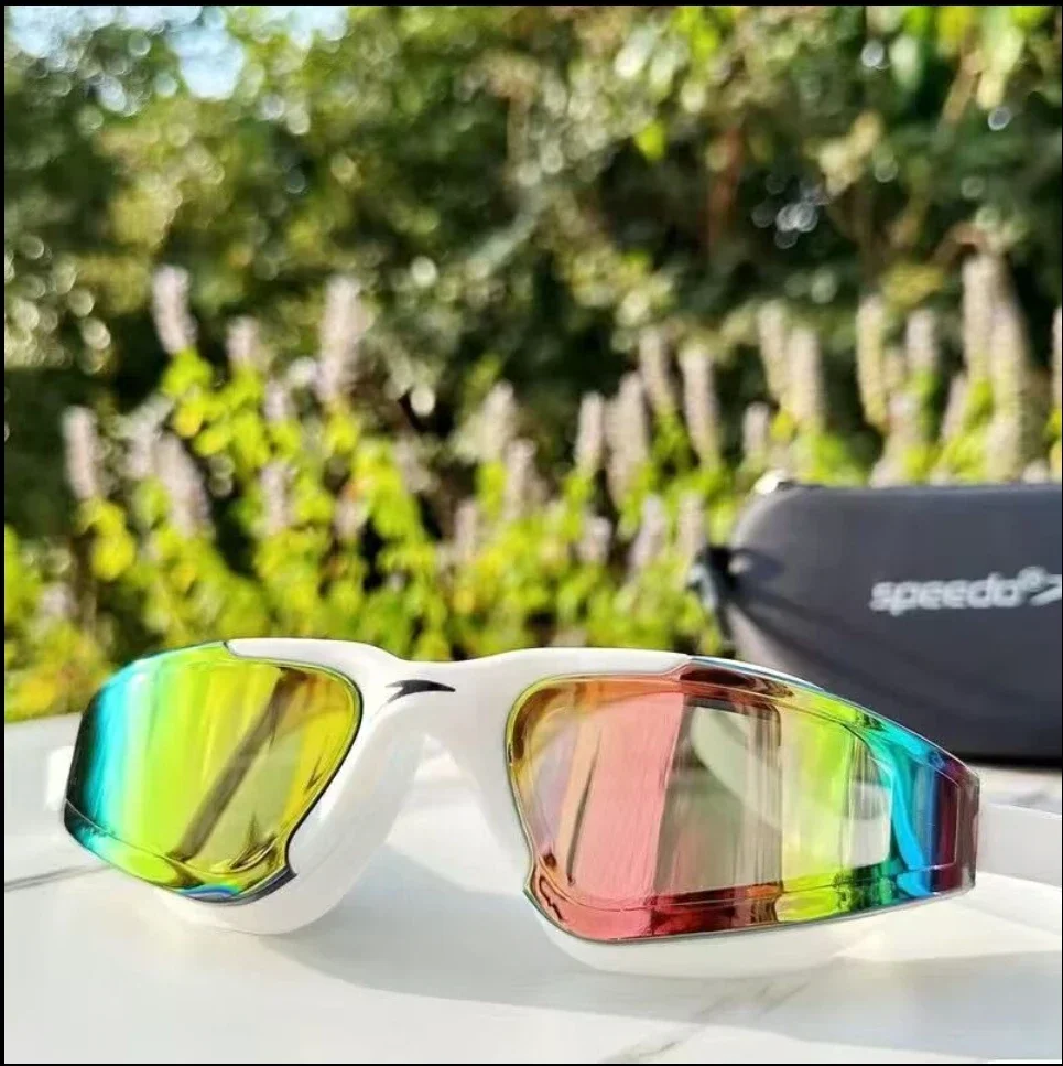 

2025 new Speedo electroplated highdefinition swimming goggles suitable for outdoor swimming adults with wide frame UV protection