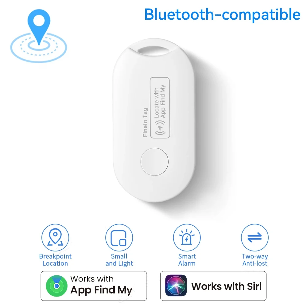 

Global GPS Locator Mini Smart Tag Works with iPhone Find My APP Anti Lost Reminder Device Tracker for Car Wallet Key Pet Finder