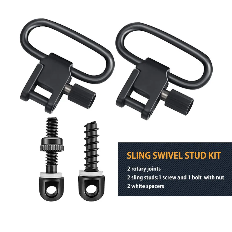 

Super Detach Sling Swivel Mount ,QD Sling Swives,1 inch Loop Quick Release Gun Sling Mounting Kit, Swivels Set with Studs/Screw