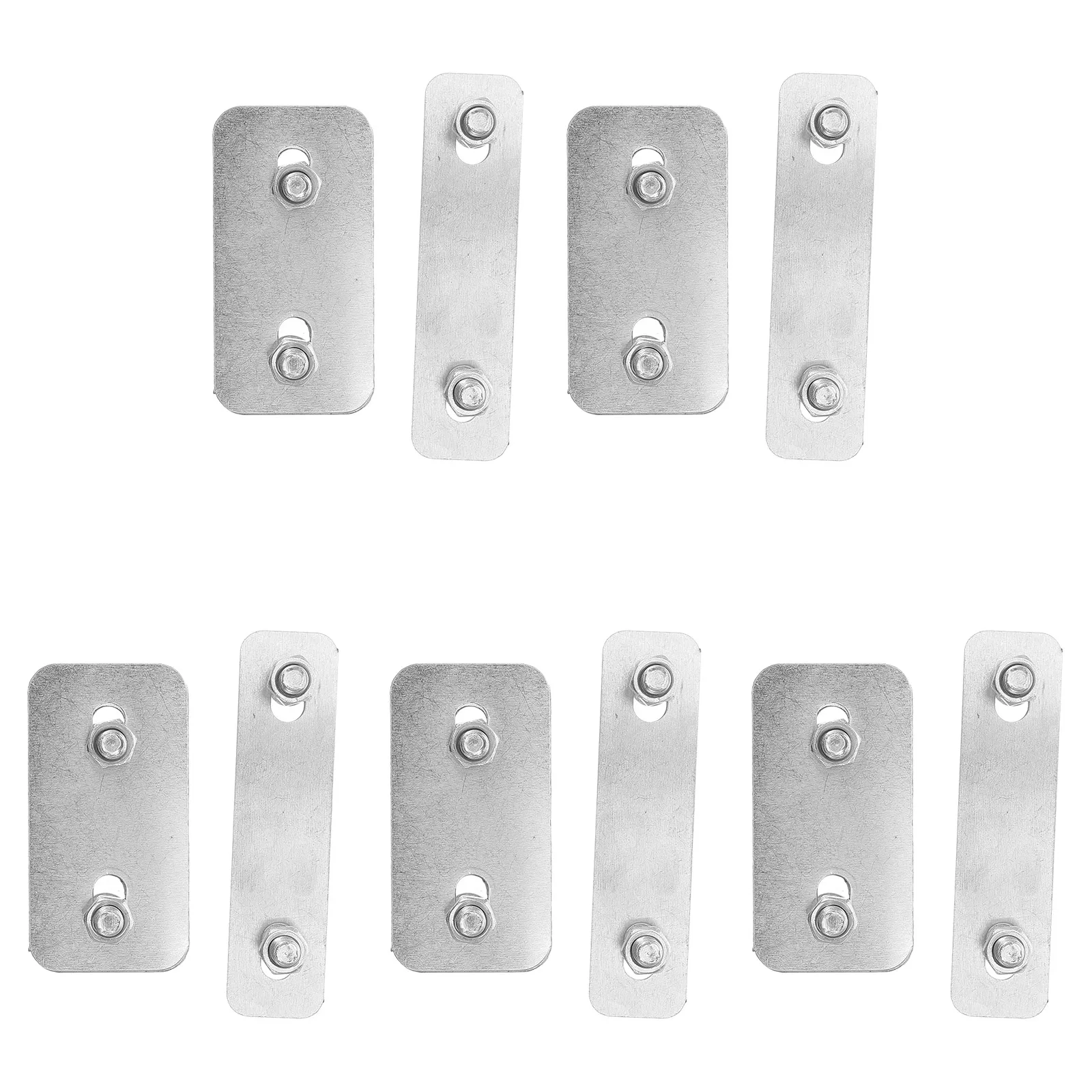 

5PCS Bike Basket Link Clips Durable Material Quick Release Bracket Silver Easy Installation Versatile Cargo Rack Mount Adapter