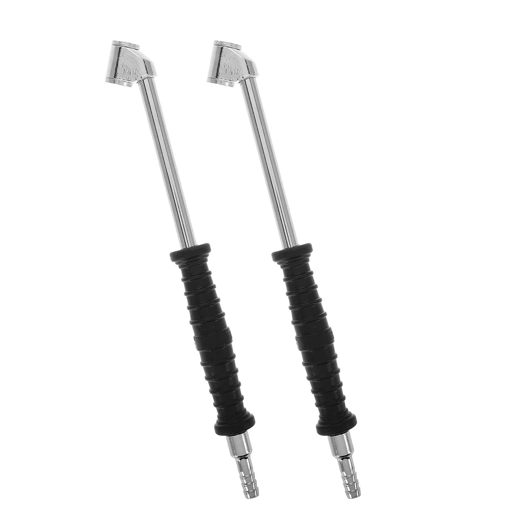 

2pcs Hand Crank Inflator Rod For Car Tire Air Pump Nozzle Versatile Inflation Valve Adapter Flexible Hose Durable Repair Tool
