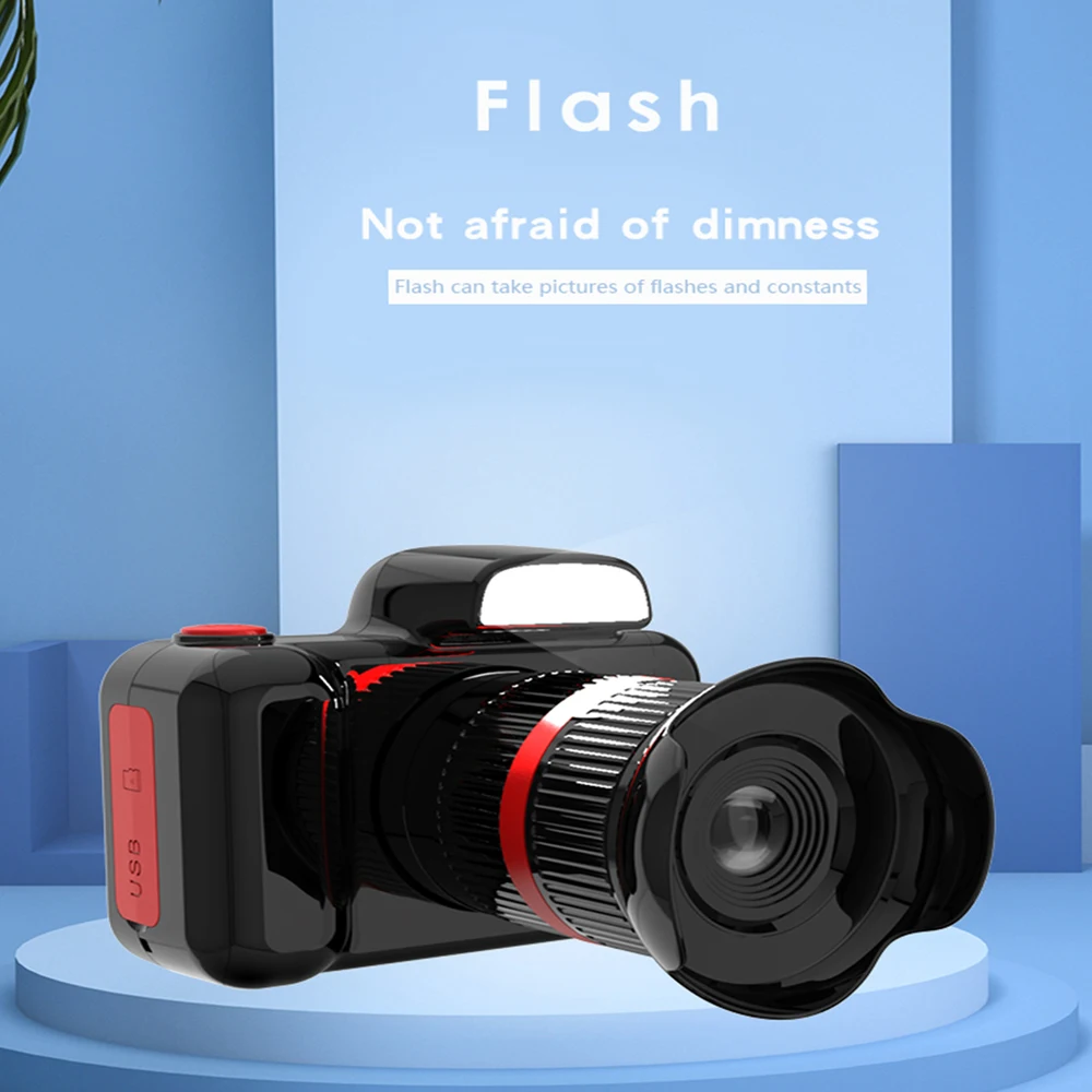 Kids Camera Toy, Extended Rotating Lens, 10x Rotating Digital Zoom, With Flash, 28 Megapixel, 1080P High-definition Camera, Perf