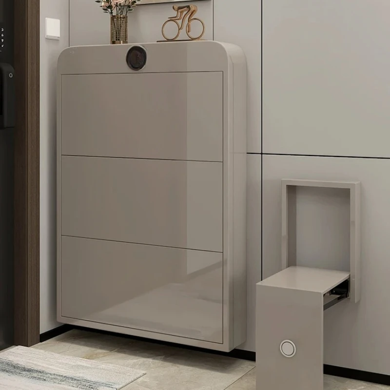 

Entryway Furniture Light Luxury High-End Folding Shoe Changing Stool Wall-Mounted Invisible Home Doorway