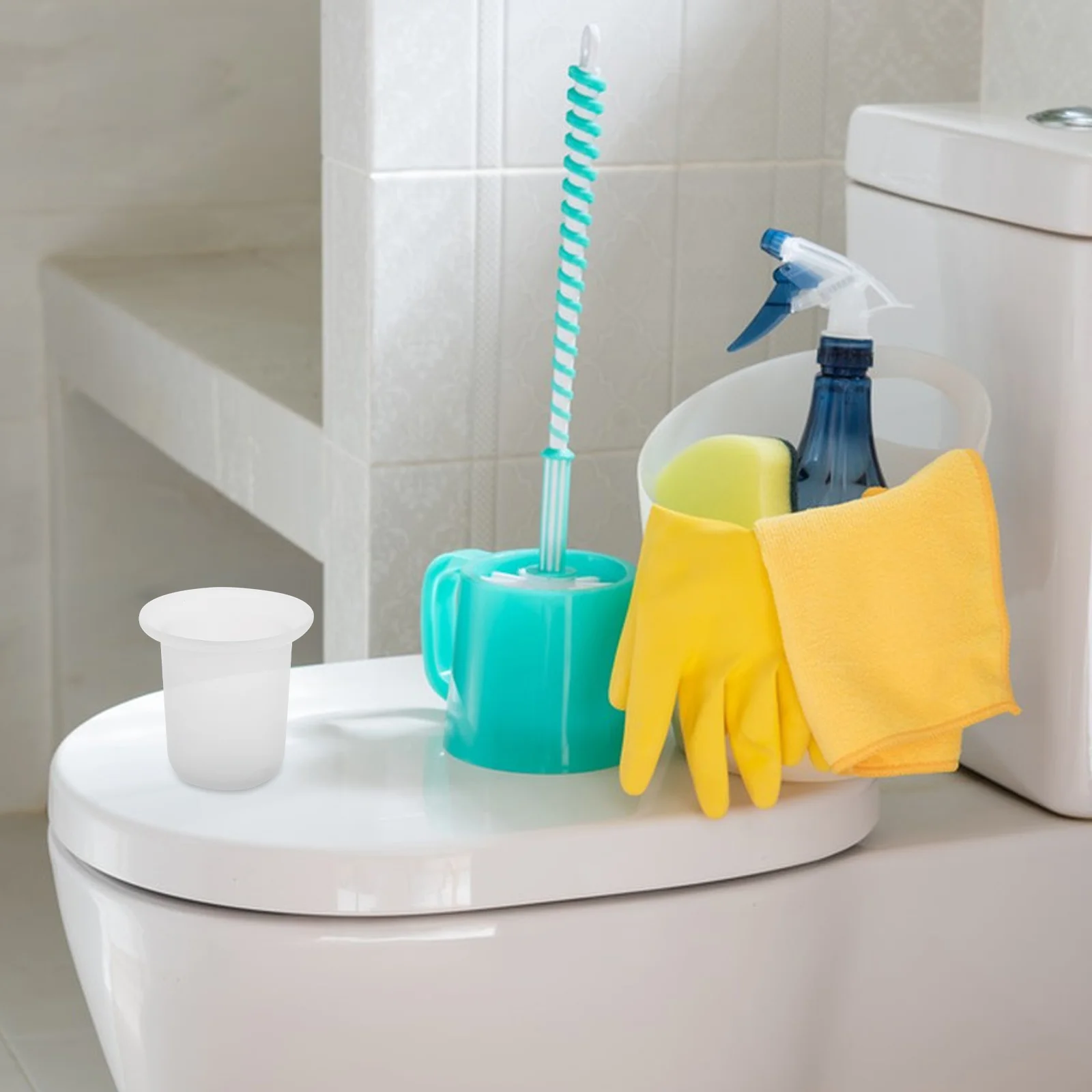 

2 Pcs Bathroom Cup Holders Essentials for New Home Toilet Brush Accessory Glass Accessories