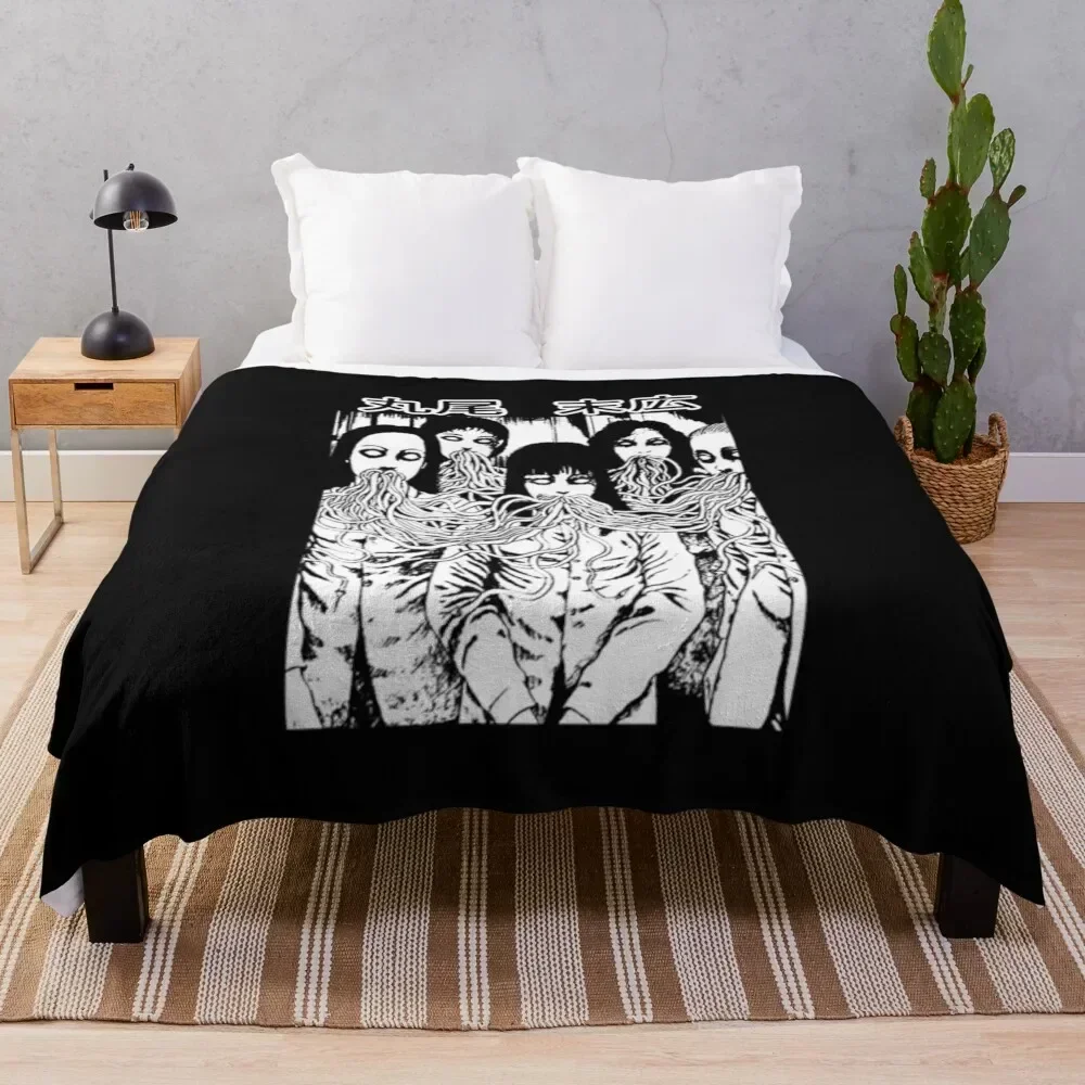 Tomie Juni Ito Japanese Streetwear Anime Manga Throw Blanket Warm Comfortable Blanket for Office Napping