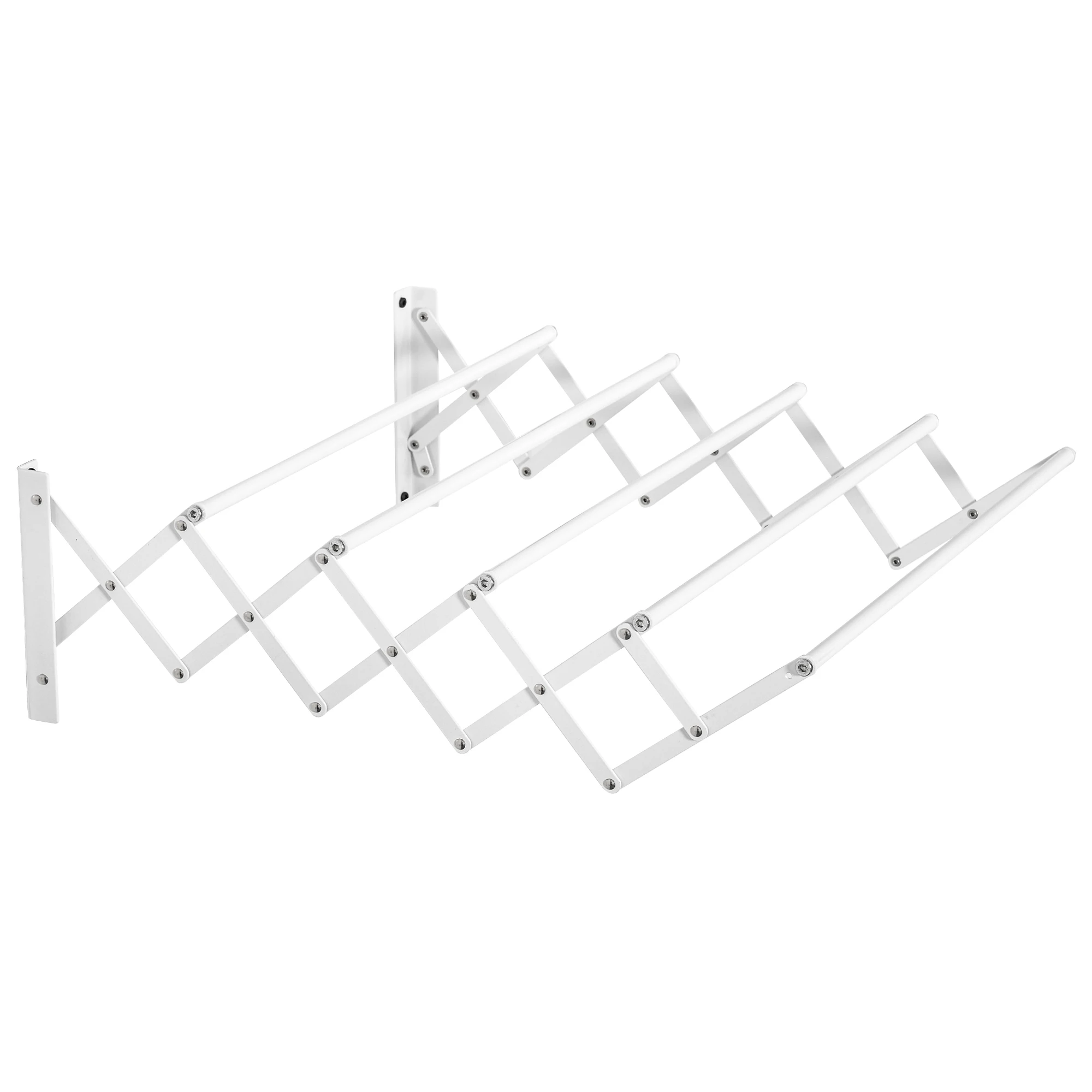 Homcom Tendedero De Pared Extensible Y Plegable De Metal 63,5X60x20 Cm Blanco , Leroy Merlin - Imagen 3