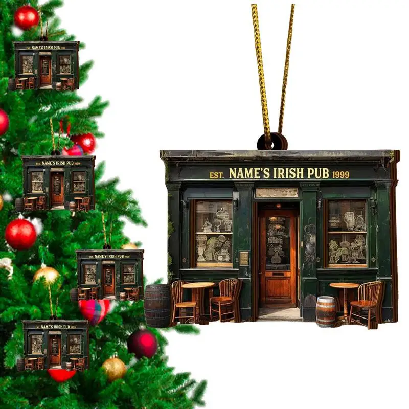 聖パトリックの日木製の装飾品、緑の装飾品、バックミラー、装飾品、緑、バーの装飾品