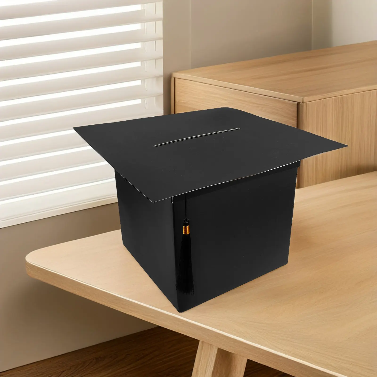 Graduation Cap Card Box Creative Message Box Cardboard Tassel for Wishes Memories Party Decorations Graduation Favors