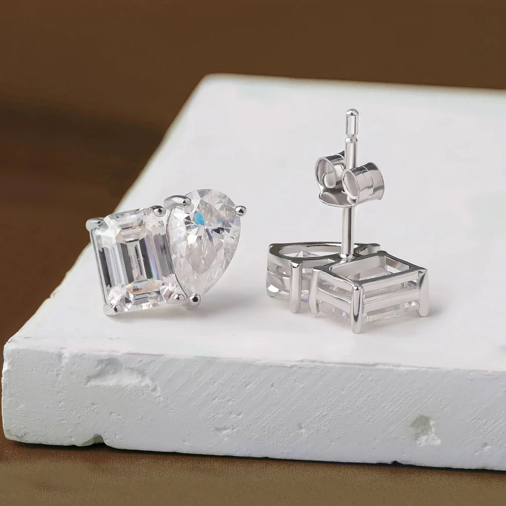 Celestinova 14K Vergoldete 5x7mm Birnenförmige Zweisteinige CZ-Ohrstecker Wasserdicht Anlaufgeschützt Luxus-Schmuck Geschenk Damen-Ohrringe – Detail 9