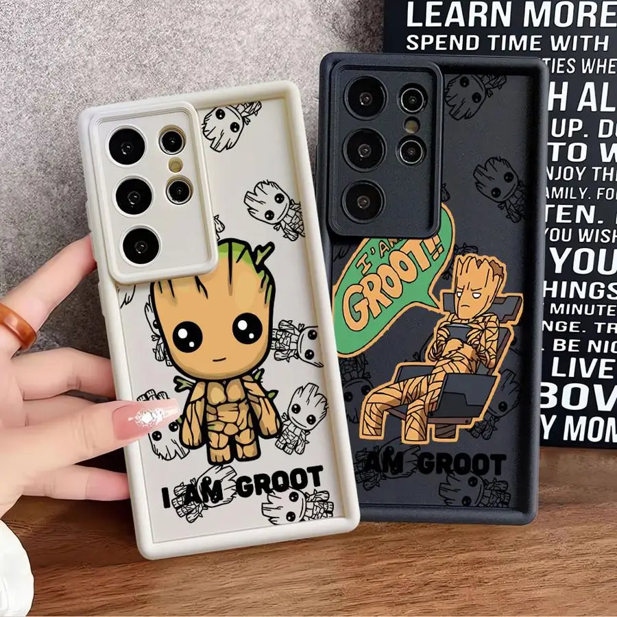 Marvel Groot Phone Case for Samsung Galaxy S24 FE S23 Ultra S22 S21 S20 FE S22 Plus S23 S21 Ultra Soft Soft Cases