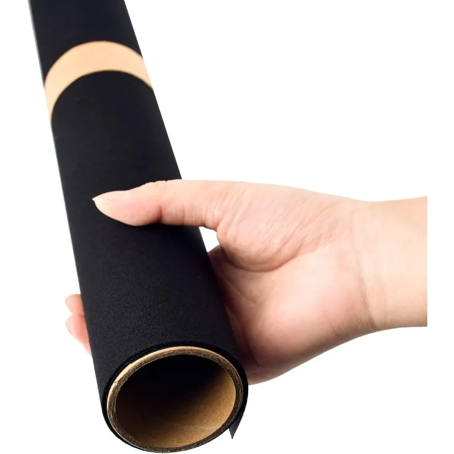 Wooqu Libro in tessuto Superficie in tessuto e supporto in carta Facile da usare Robusto 17x29 per rilegatura di libri Nero