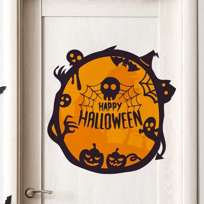 Halloween Skull Letter Door Stickers Study Bedroom Door Room Festival Atmosphere Decoration Creative Festival Stickers Wholesale