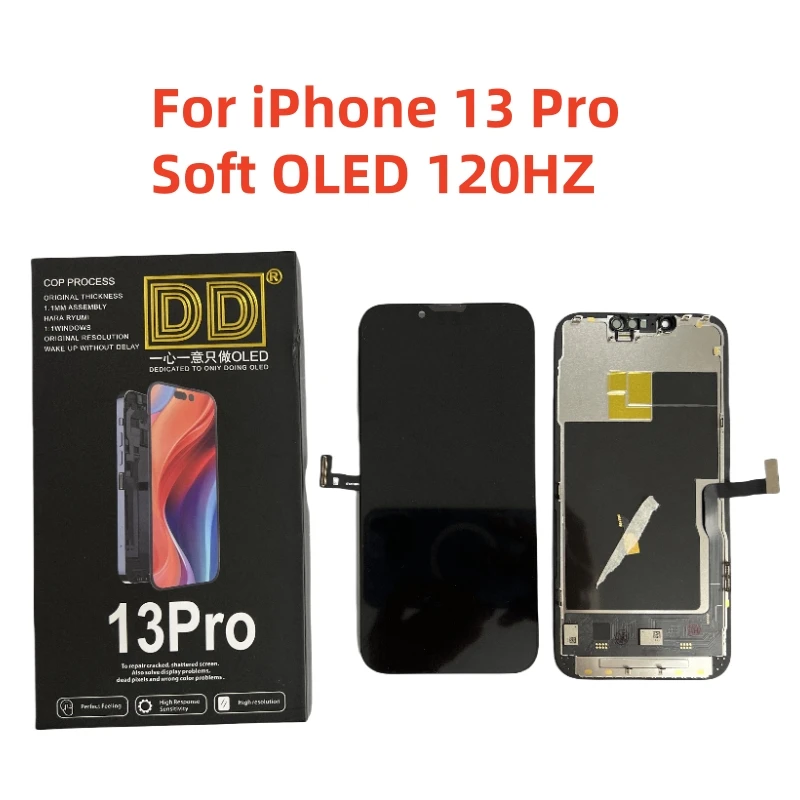 Pantalla LCD OLED suave de 120HZ para iPhone 15 Pro Max 15Pro 13 Pro, montaje de digitalizador con pantalla táctil 3D, reemplazo de alta tasa de actualización