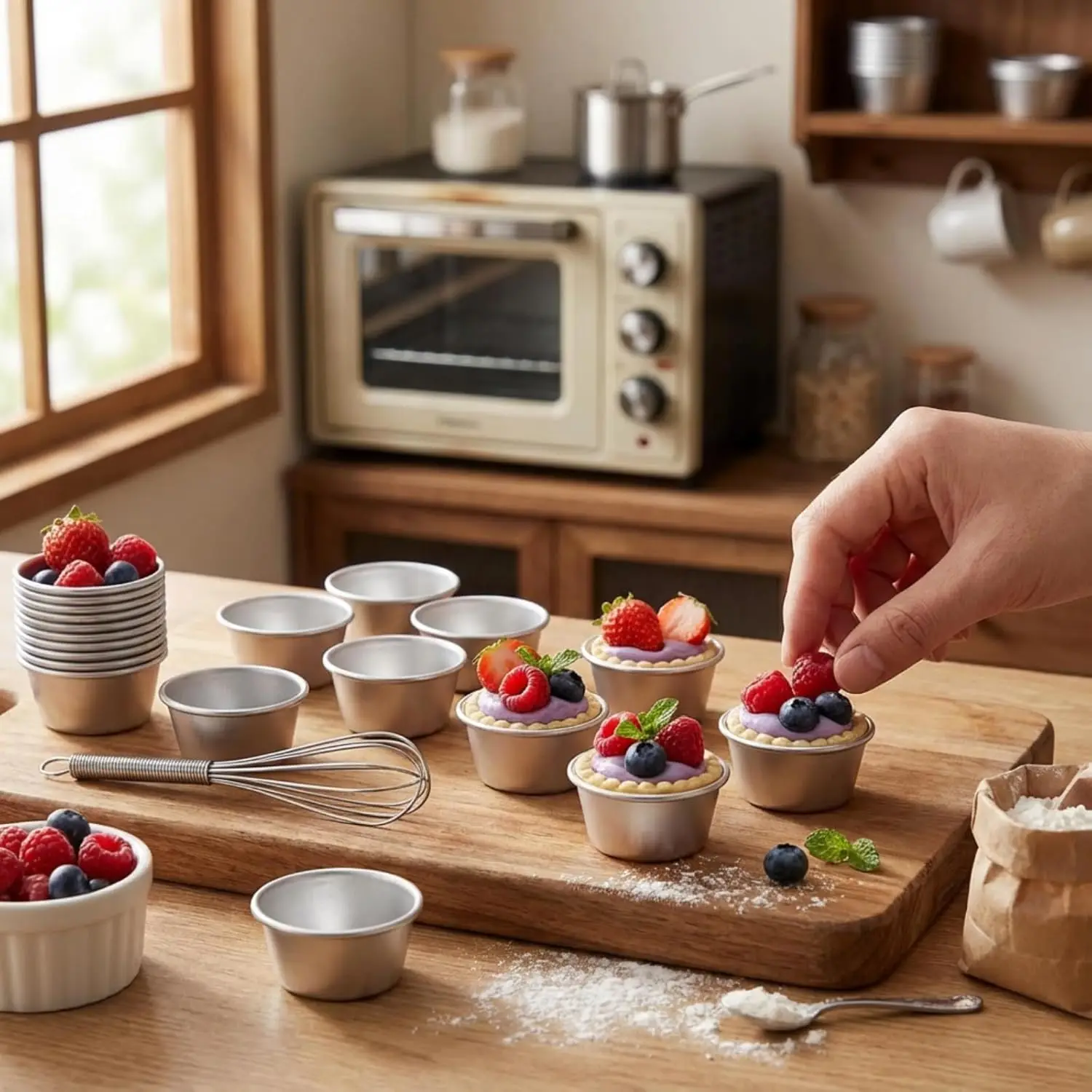 10-Piece Mini Flan Molds 4