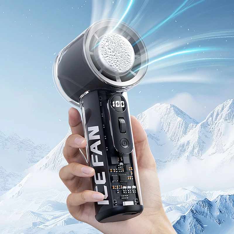 

Портативный мини-ручной уличный турбовентилятор, 100 скоростей ветра, регулируемый высокоскоростной охлаждающий вентилятор, 3000 мАч, перезаряжаемый циркулятор воздуха