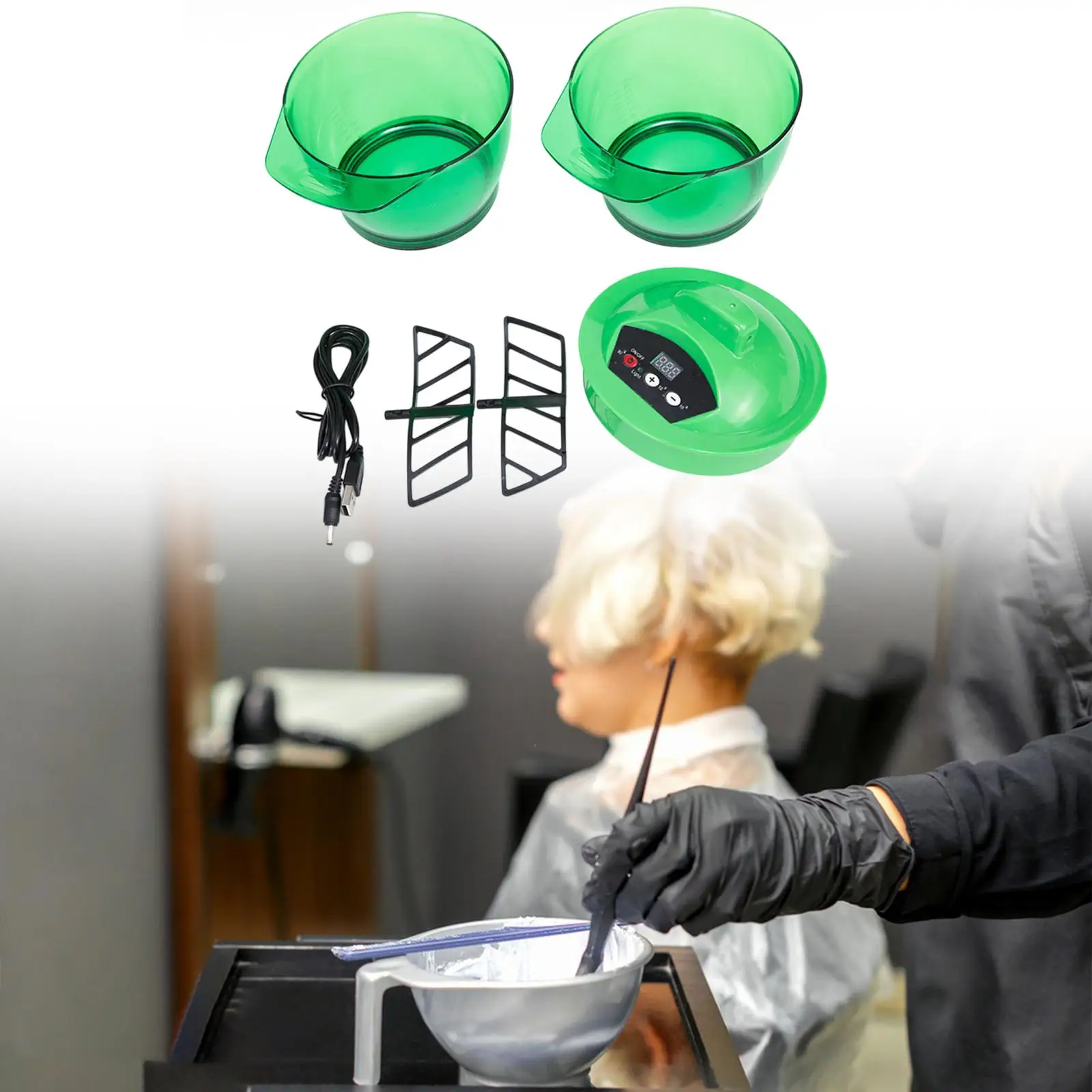 

Электрическая чаша для окрашивания парикмахерской, вилка европейского стандарта 220 В, аксессуары, легкий для домашнего использования, универсальный инструмент «сделай сам», 320 мл, автоматический миксер