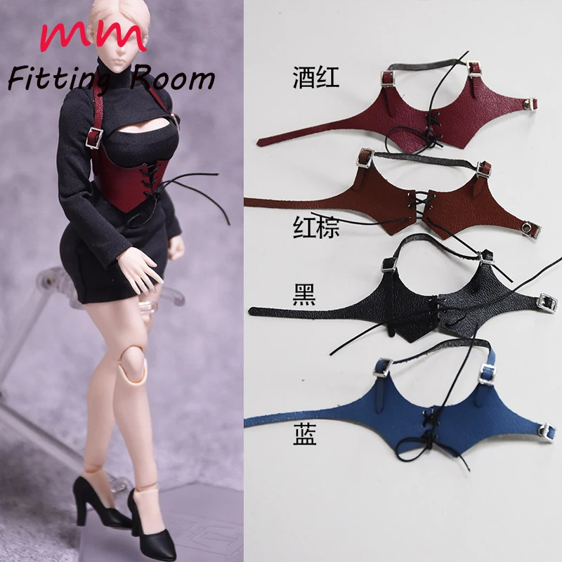 

1/10 Scale women long sleeve dress waist belt for 7 inches action figure dolls clothes