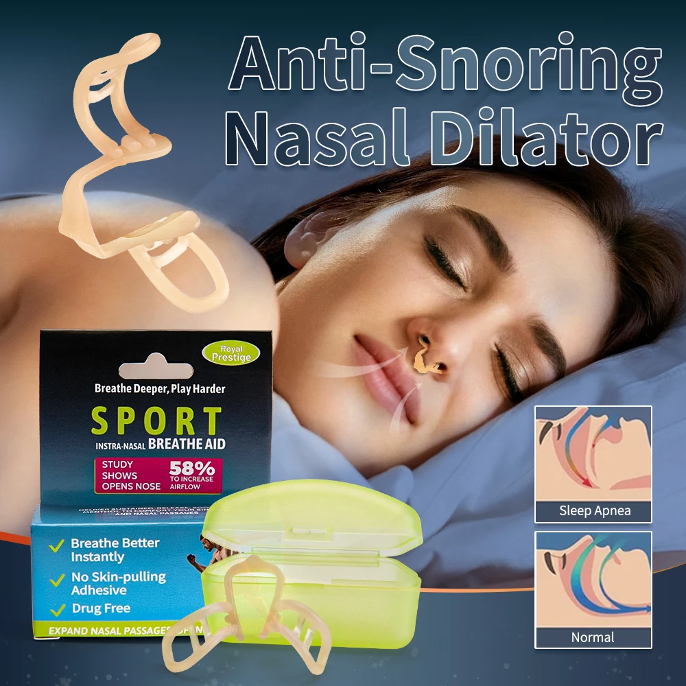 Anti-Snoring Nasal Dilator with Storage Case For Better Sleep Sleeping Aid Snoring Solution Anti Snoring Devices Snore Stopper