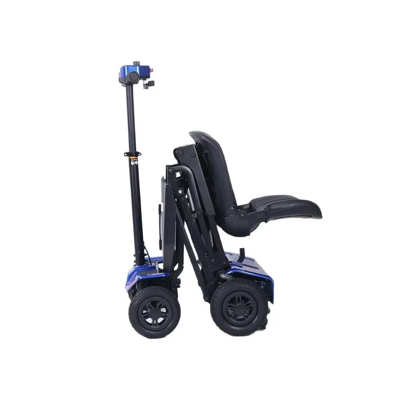 

Automatic foldable elderly mobility scooter, four-wheel electric portable senior assist vehicle, tourist electric scooter, smart