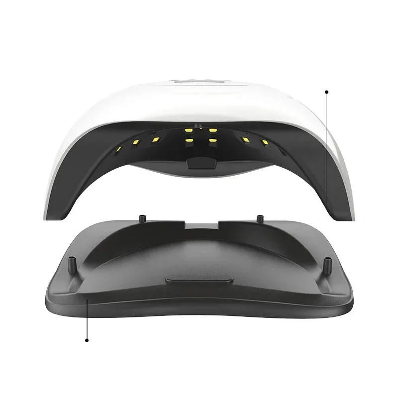 스마트 센서가 있는 UV LED 램프, 이중 광원 네일 램프, 4 타이머 네일 드라이어 램프, 모든 젤에 적합한 LED 매니큐어, 168W