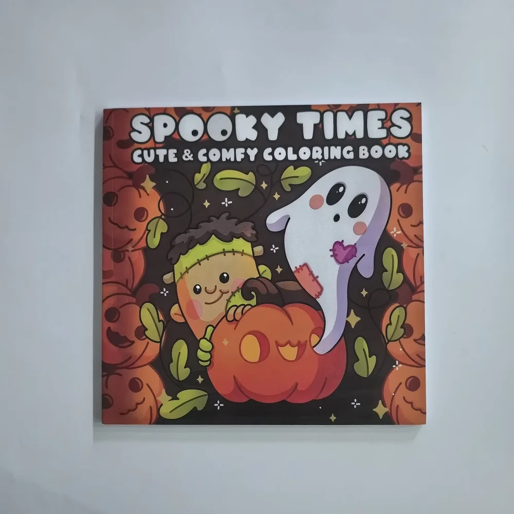 Halloween Adult Coloring Book - Spooky Times Stress Relief Drawing Book with Cute Designs, Perfect Gift for Birthday