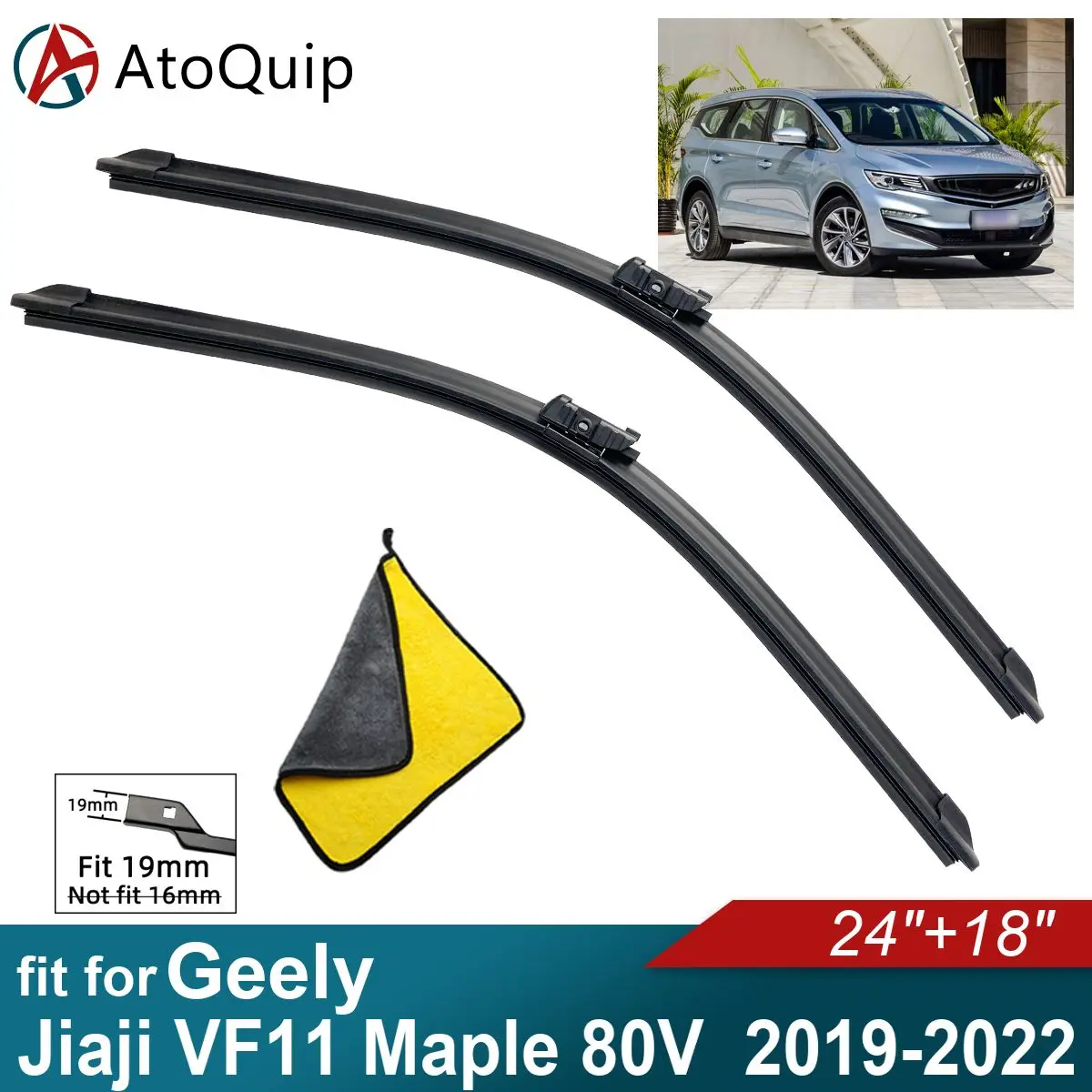 

Car Windshield Wiper Blades Fit For Geely Jiaji VF11 Maple 80V Wiper Blades Soft Rubber Auto Front Windscreen