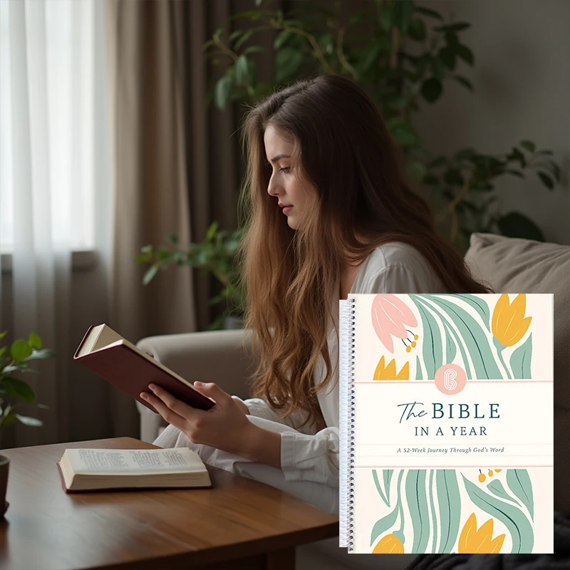 NEW Women's Bible Study Plan The Bible In A Year: A 52-Week Study Through Gods Word - Spiral Bible Study Guide 52-Week
