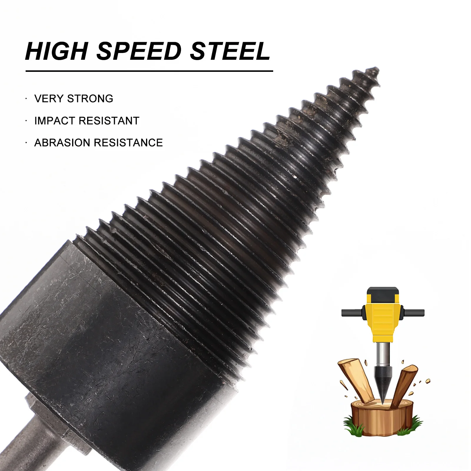 مثقاب الخشب الفاصل الحطب سجل الفاصل الصلب صلابة عالية تأثير مقاومة لقمة مثقاب الحطب الخشبية القوية