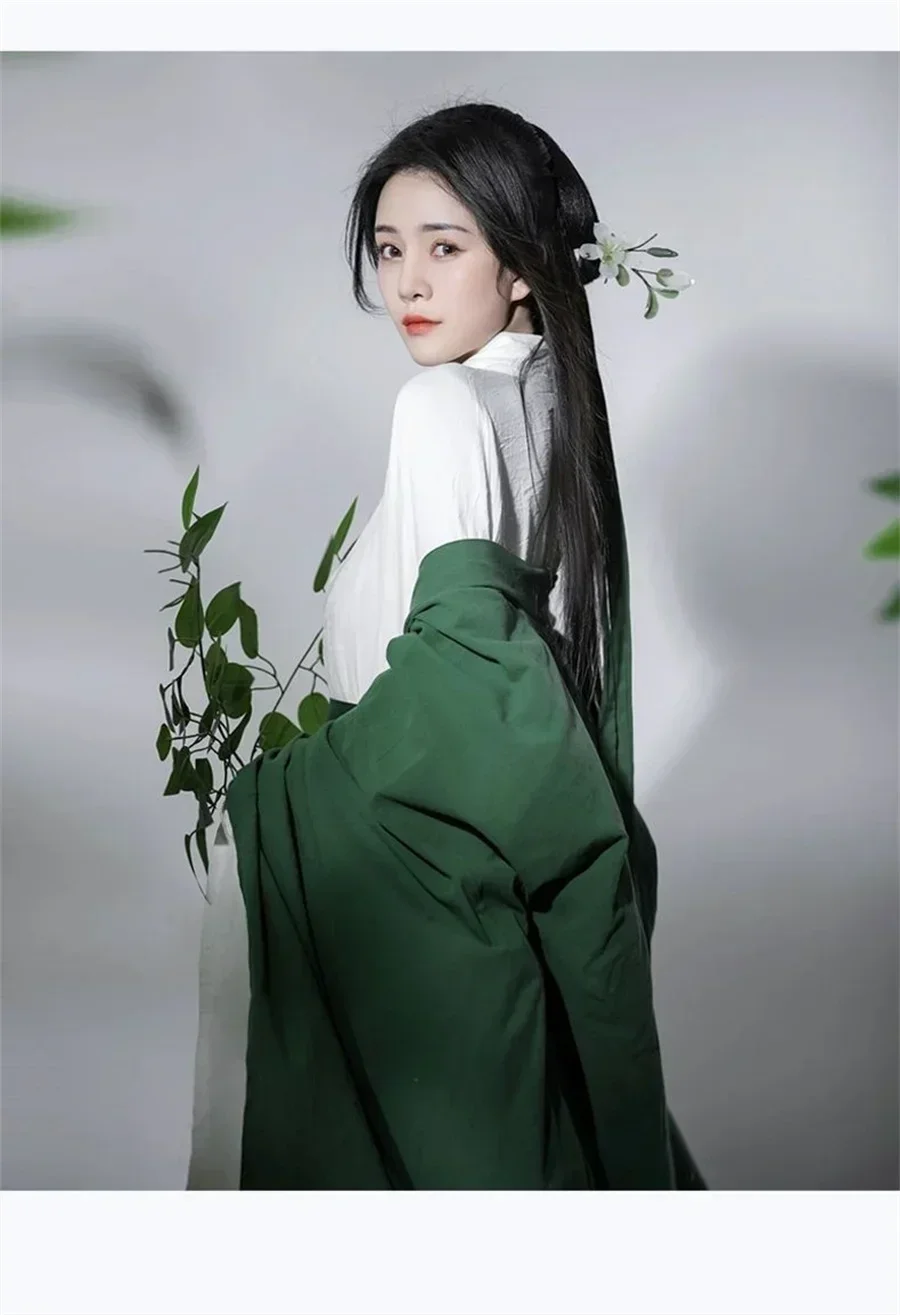 Hanfu-Cardigan traditionnel en mousseline de soie pour femmes, manteau de style chinois, Pure Han Tang Prairie, vêtements pour f