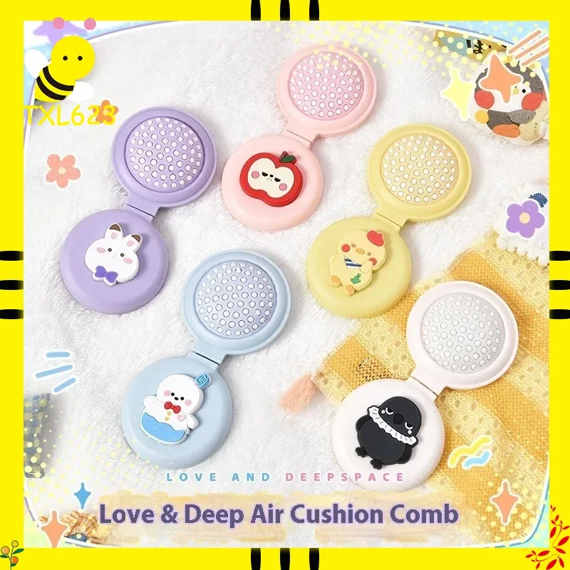 Anime cosplay desembaraçar almofada de ar escova pente com amor e design de espaço profundo para presente feminino personagem inspirado acessórios