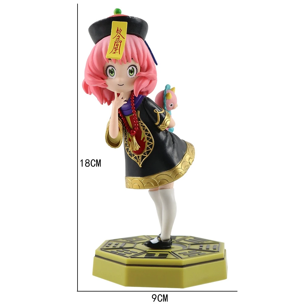 18 ซม.อะนิเมะ Anya Forger COS zombie ยืนท่าทาง Action Figure PVC ของเล่นตุ๊กตาเดสก์ท็อปเครื่องประดับคอลเลกชันของขวัญ