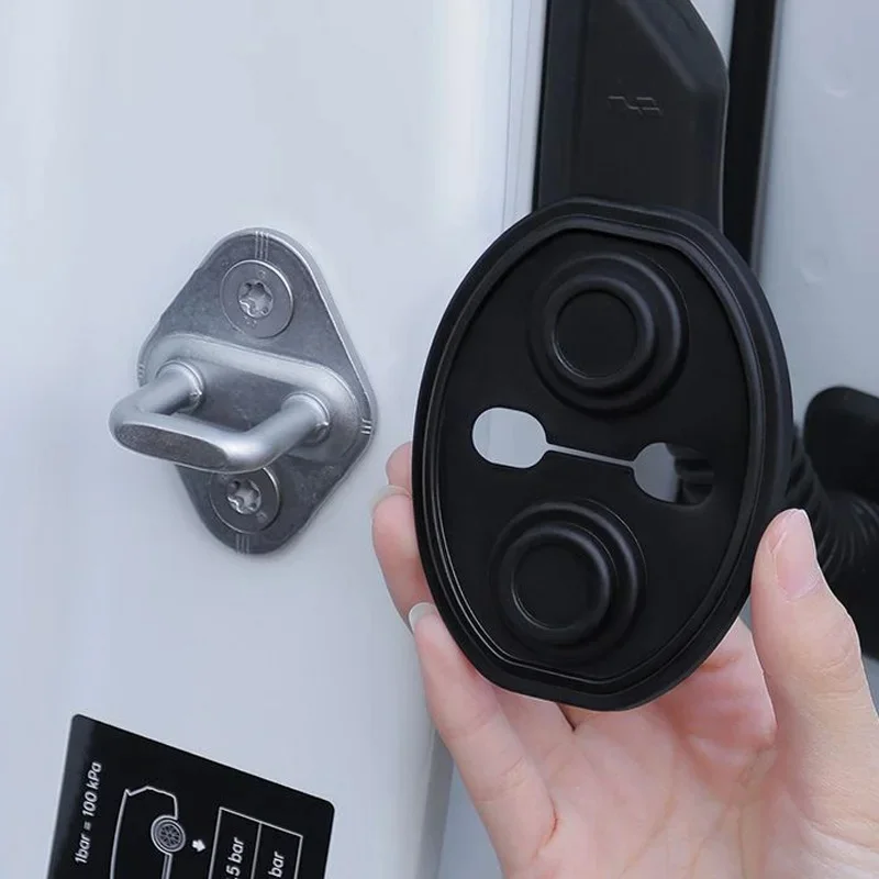 2/4Pcs Silicone Car Door Lock Shock Absorbing Pad Silent Anti-collision Buffer Cover Universal Auto Door Closing Noise Reduction