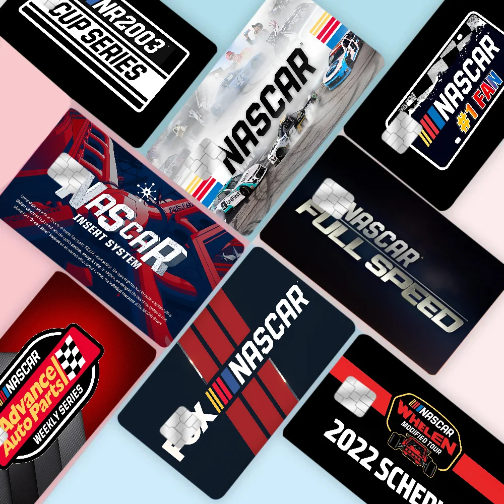 N-NASCARS Racing Car Credit Card Skin Stickers For VISA Bank Card Transportation Card Waterproof Sticker Anti-scratch Women Gift