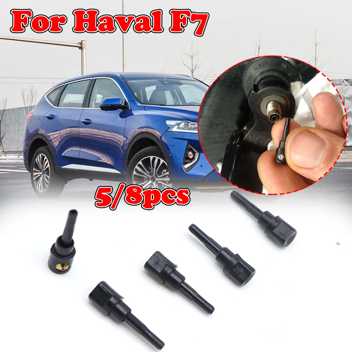 

5/8X Rear Wiper Washer Jet Nozzle For Mercedes-Benz A Class W169 Haval F7 Windscreen Window Spray Cap Rocker Car Replacement