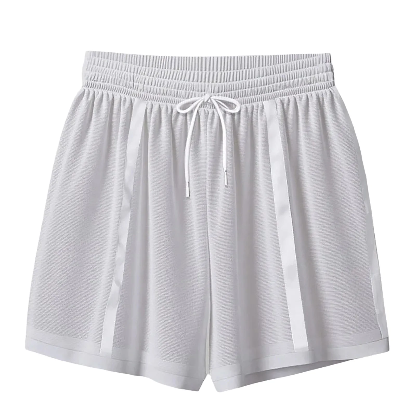 

Men Hollow Out Mesh Shorts Drawstring Elastic Waistband Color Block Stripes Breathable Lightweight Quick Dry for Sports Summer