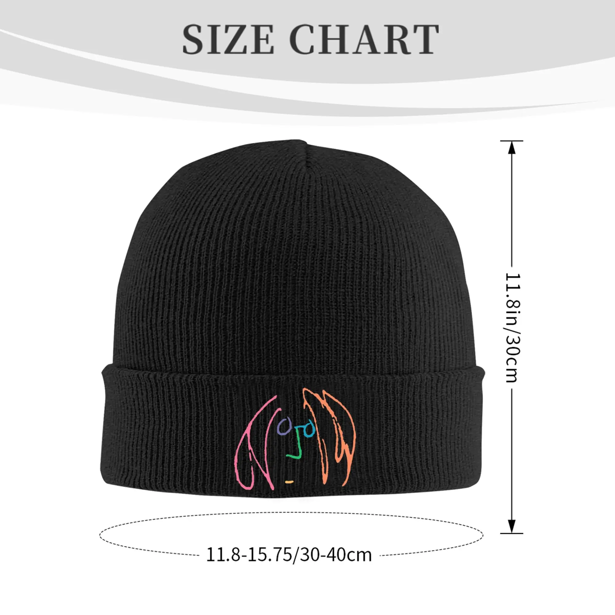 imagine John Lennon  Knitted Hat for Women Men Beanie Winter Hat Acrylic  Crochet Cap
