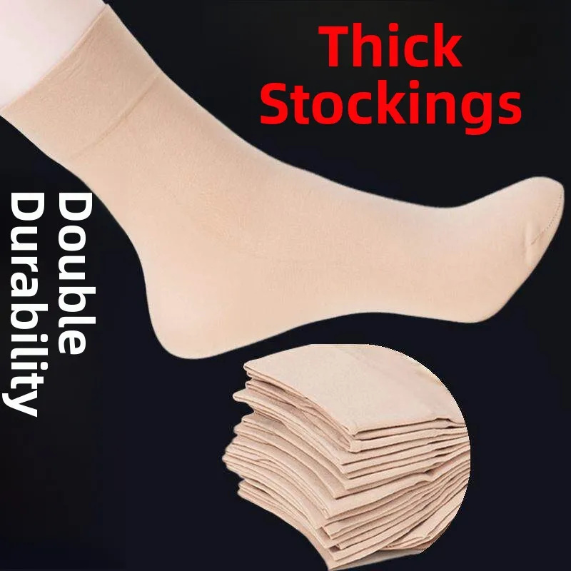 Thickened Silk Stockings Men Women Anti Fungus Odor Pure Cotton Thin Wear Resistant Steel Wire Summer mid Calf Cotton Socks