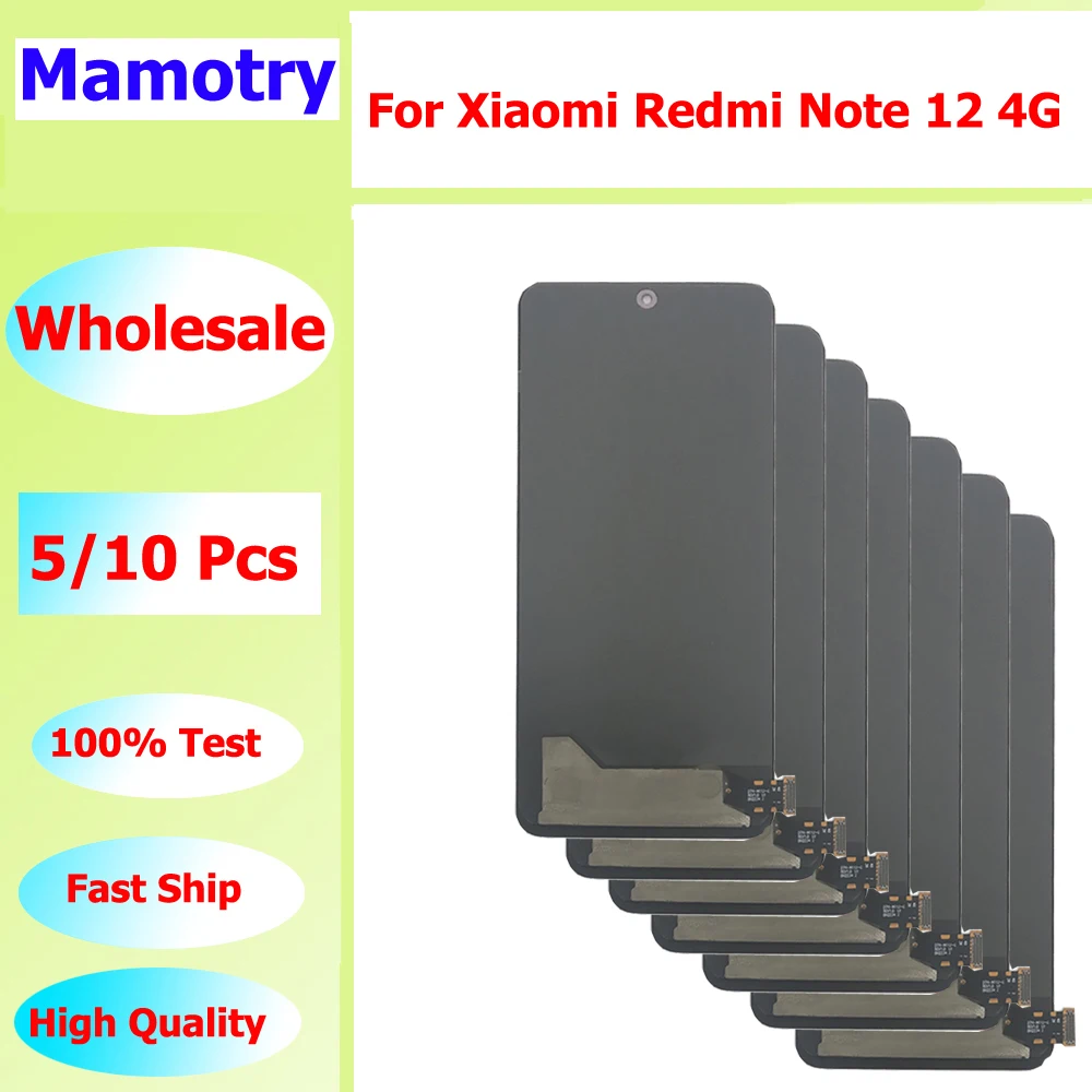 

Wholesale 5/10 pieces / Lot For Xiaomi Redmi Note 12 4G Screen Lcd Display with Touch Assembly