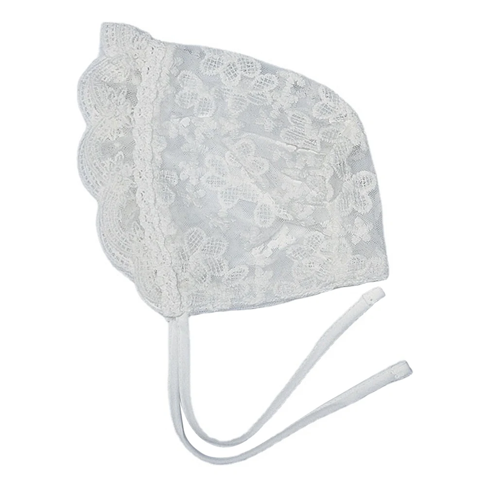 

Baby Girl Lace Bonnet Flower Embroidery 0-10 Months Cotton Hats Kids Summer Sun Protection Photography Costume Toddler