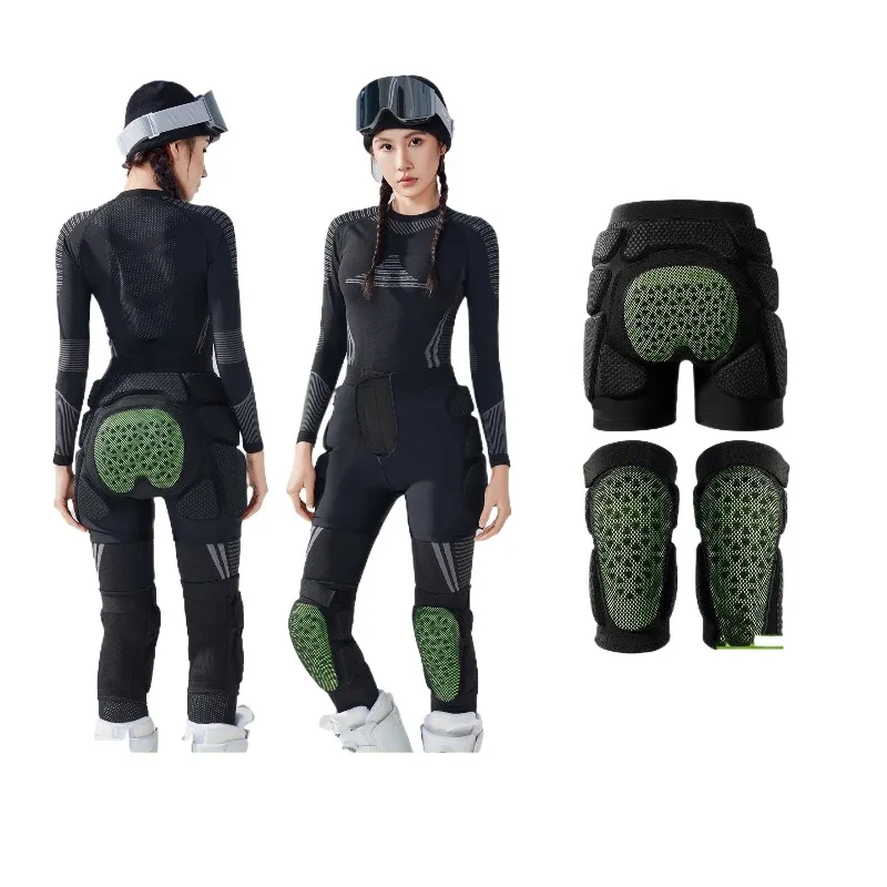 

Оригинальный профессиональный комплект защитного снаряжения для лыж ESA, набедренные подушечки и наколенники с защитой от падения, полный комплект налокотниковых брюк