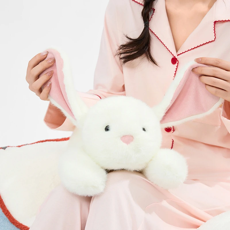 Klein formaat 50 cm liggende pluche dierenpop, schattig konijn ijsbeer hond knuffel creatief zacht pluche voor kinderen volwassenen