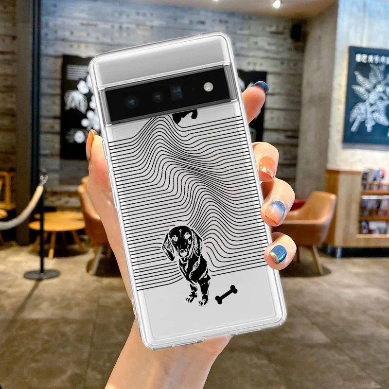 Dachshund Sausage Dog Phone Case For Google Pixel 9 Pro XL 8 7 6 Pro 8A 7A 6A 5 4 5A 4A 3A XL 5G Shockproof Soft Clear Cover
