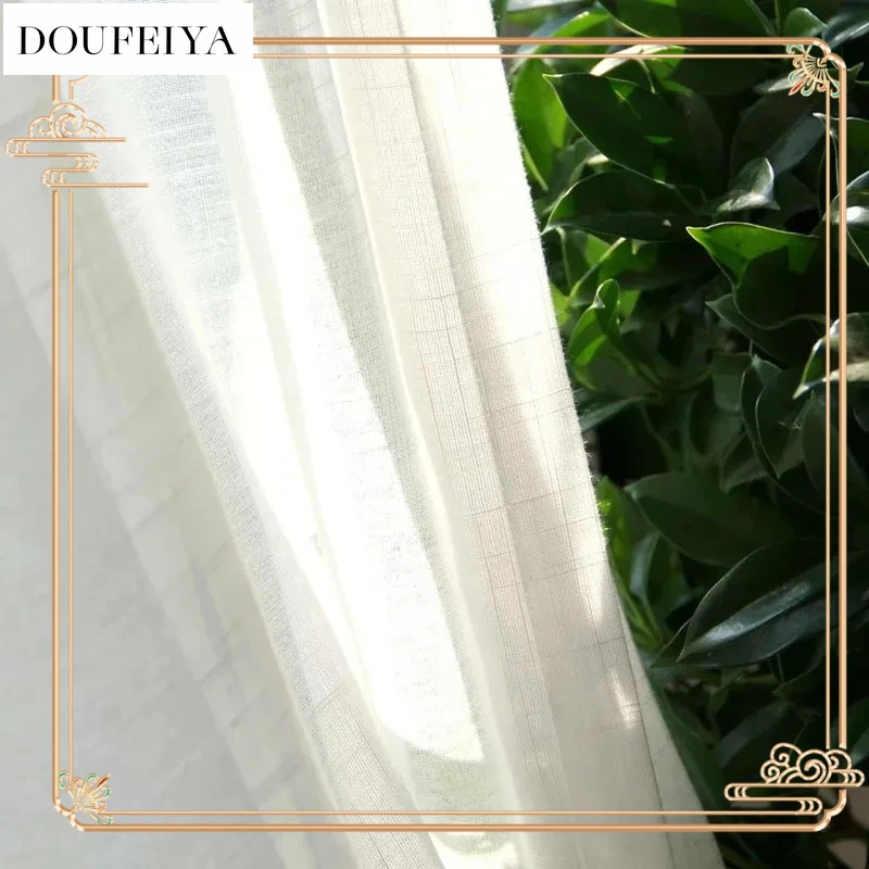 

Modern Minimalist White Tulle Curtains Living Room Dining Room Bedroom Balcony Bay Window Light Custom Luxury Kitchen Window