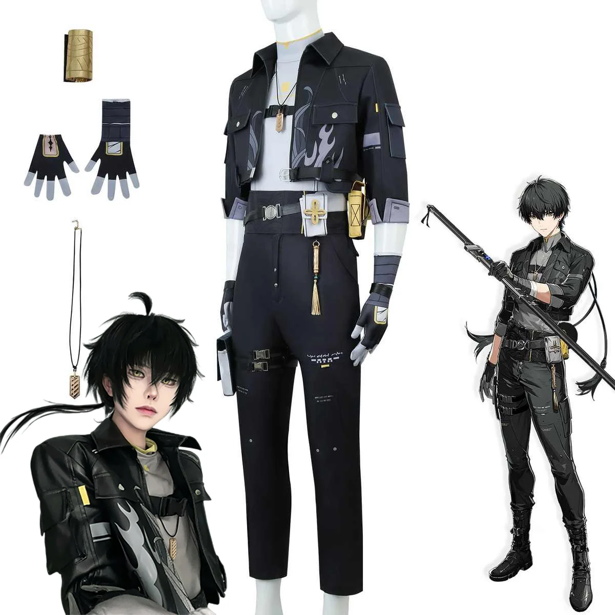Costume de jeu Wuthering Waves pour femmes et hommes, Rover Cosplay, mode, beau uniforme de Combat, vêtements de jeu de rôle pour fête d'halloween